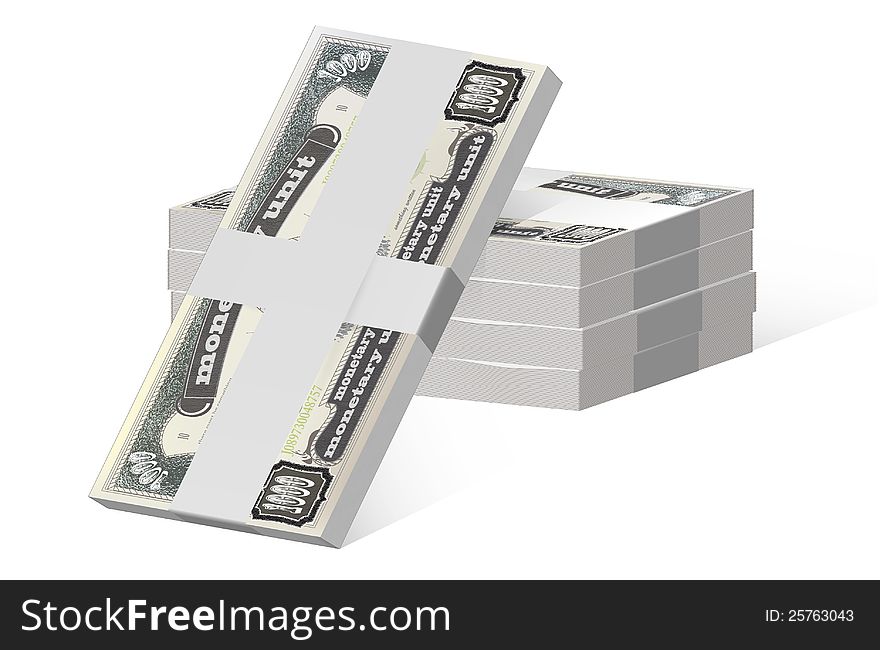 Vector illustration of the money on a white background. Vector illustration of the money on a white background