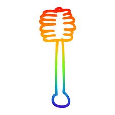 Rainbow Gradient Line Drawing Cartoon Honey Spindle Stock Photo Rainbow Gradient Line Drawing Cartoon Honey Spindle Stock Photo