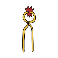 Cartoon Doodle Clamp Royalty Free Stock Images