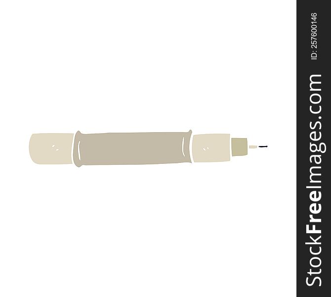 Flat Color Style Cartoon Pen