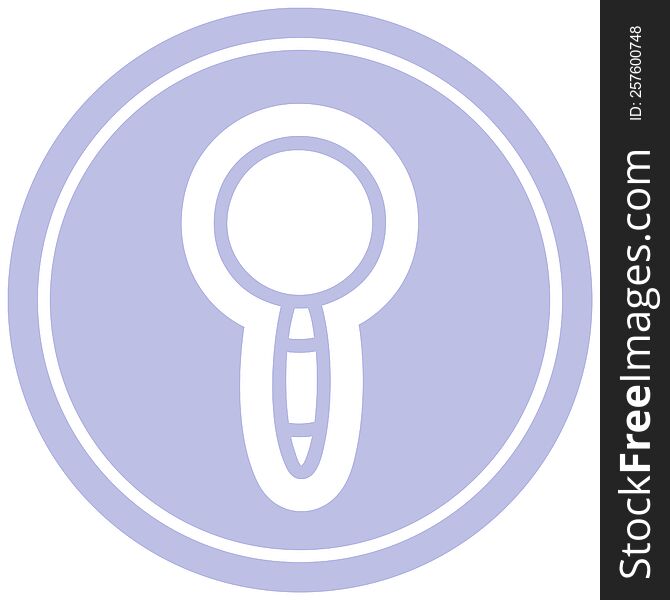 magnifying glass circular icon symbol