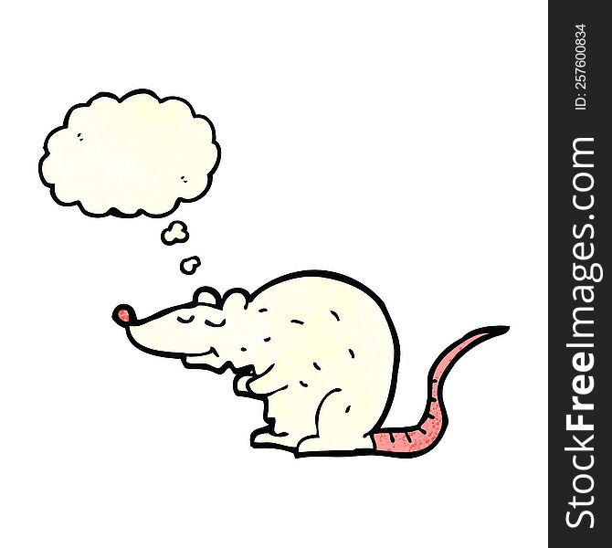 Cartoon Rat With Thought Bubble