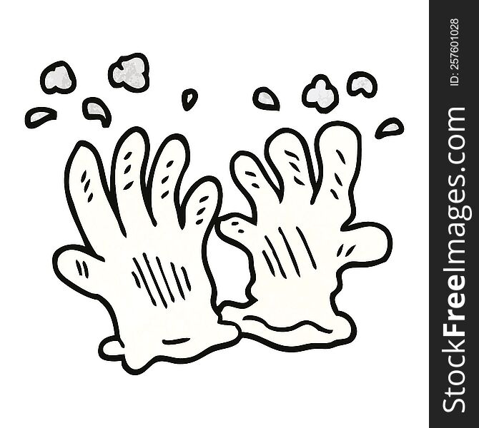 Cartoon Doodle Sterile Gloves