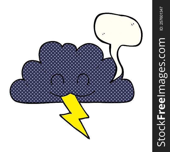 Comic Book Speech Bubble Cartoon Storm Cloud