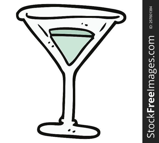 Cartoon Doodle Martini