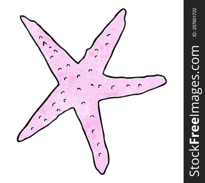 freehand textured cartoon starfish