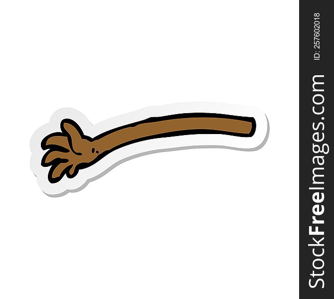 Sticker Of A Cartoon Arm