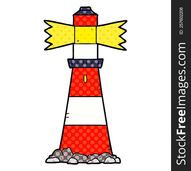 cartoon lighthouse. cartoon lighthouse