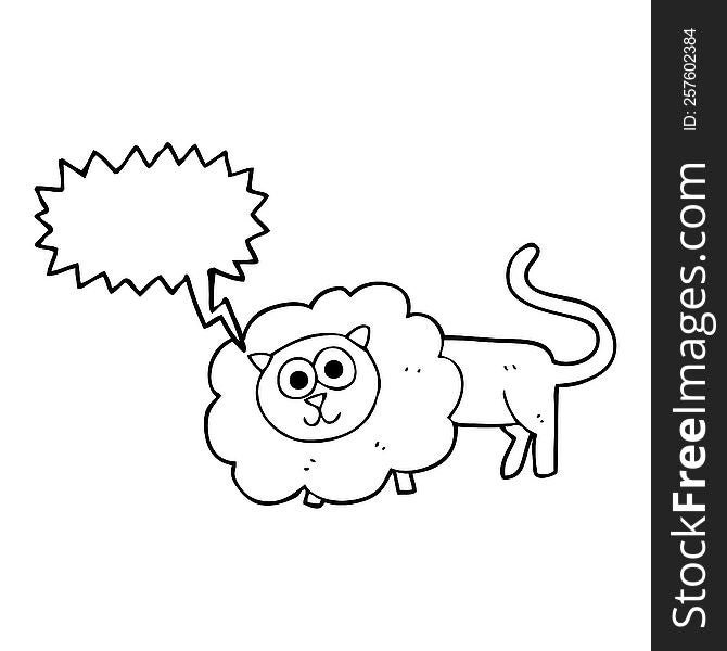 freehand drawn speech bubble cartoon animals
