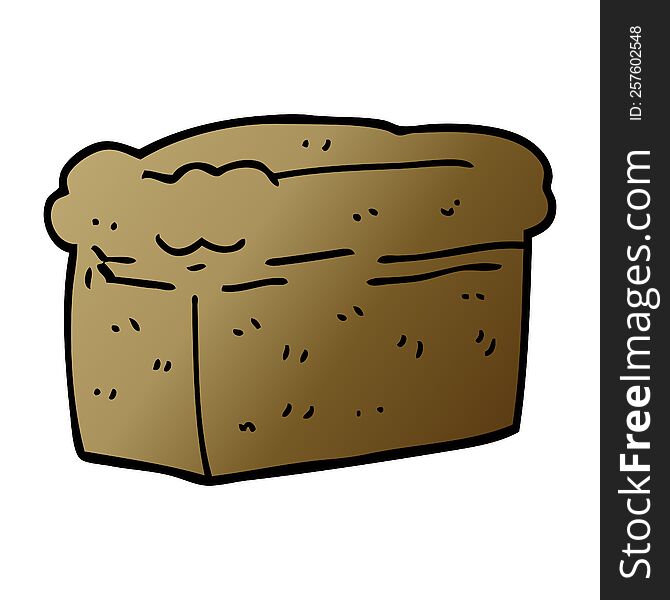 cartoon doodle loaf of bread