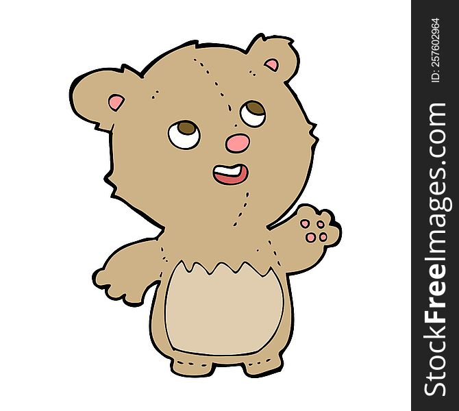 Cartoon Happy Little Teddy Bear