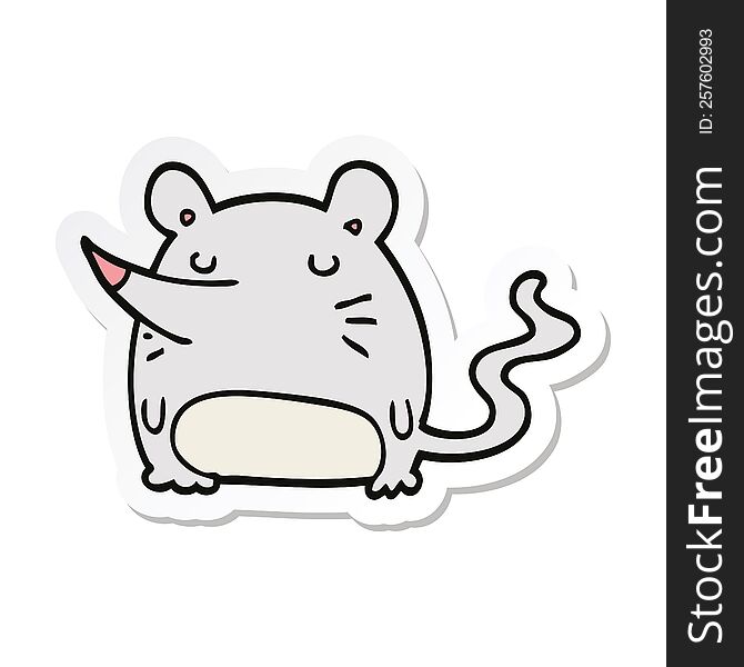 Sticker Of A Cartoon Mouse