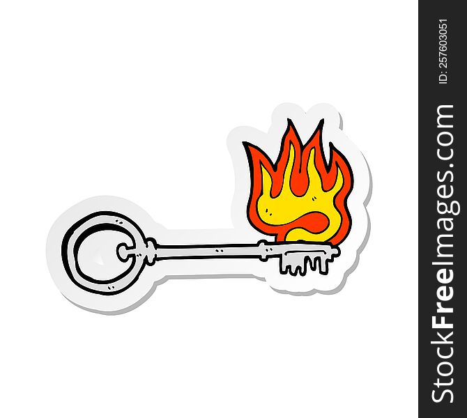 Sticker Of A Cartoon Hot Key