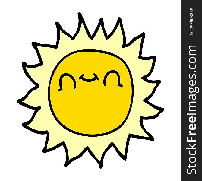cartoon doodle sunshine