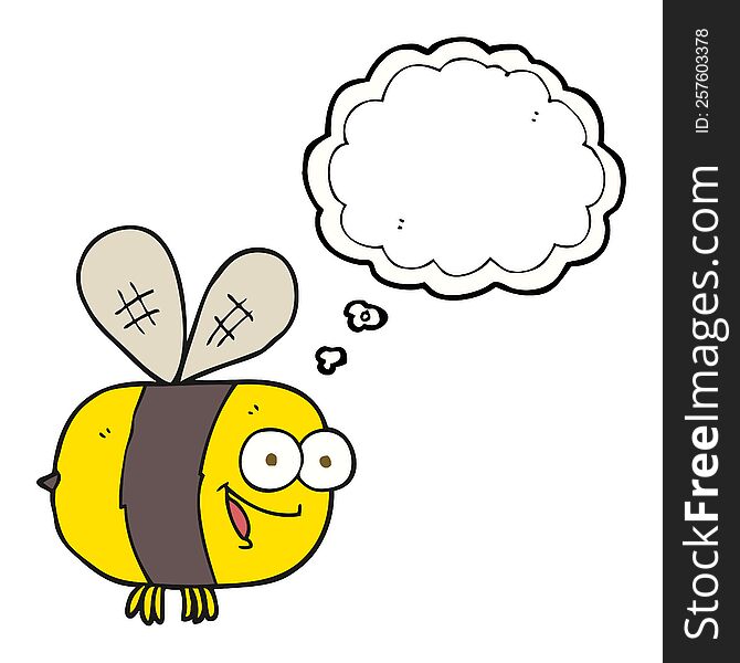 Thought Bubble Cartoon Bee