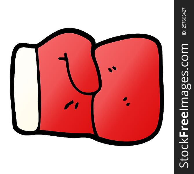 vector gradient illustration cartoon boxing glove