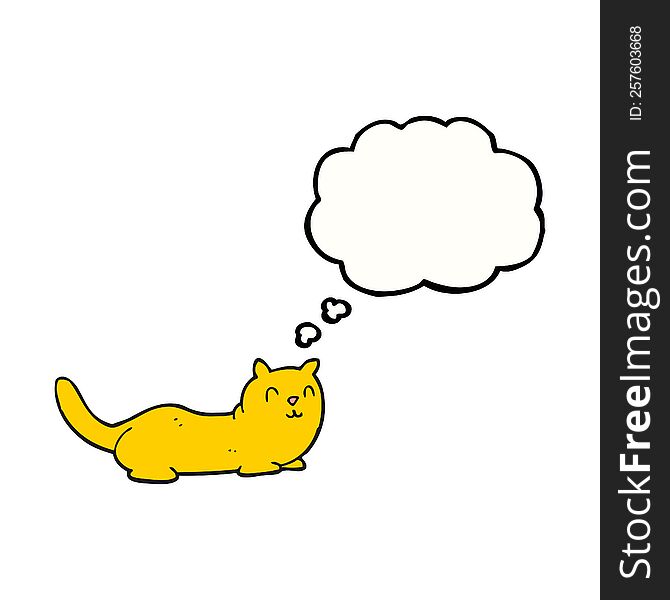 Thought Bubble Cartoon Cat