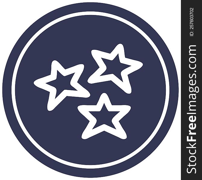 star shapes circular icon