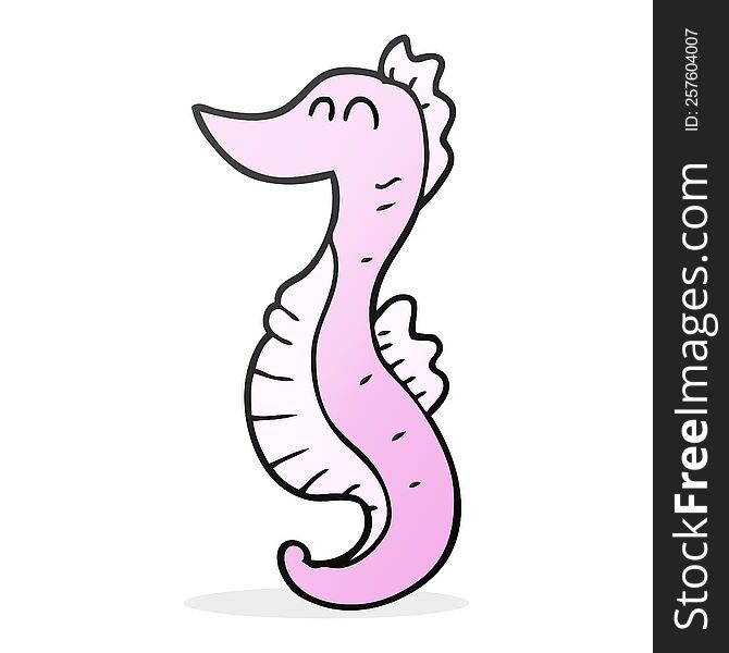 Cartoon Seahorse