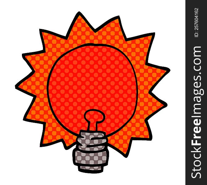 cartoon doodle light bulb