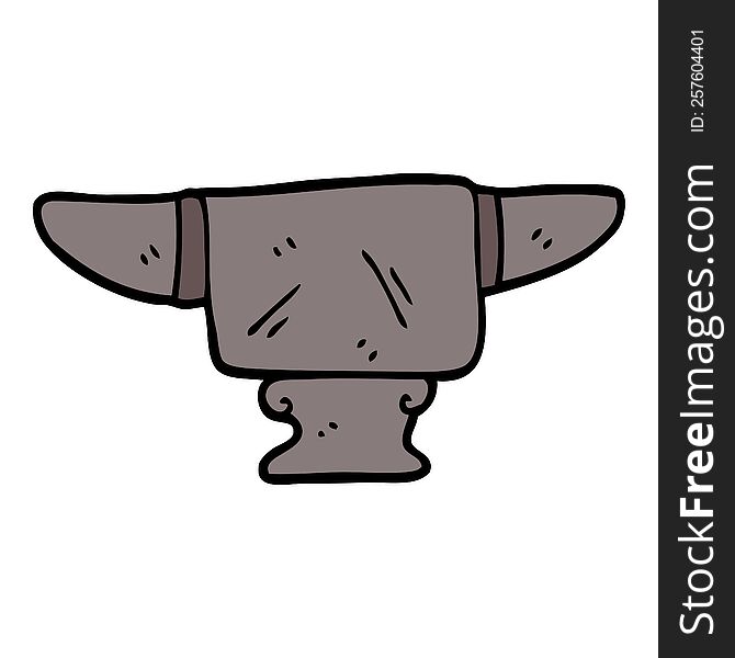 cartoon doodle heavy old anvil