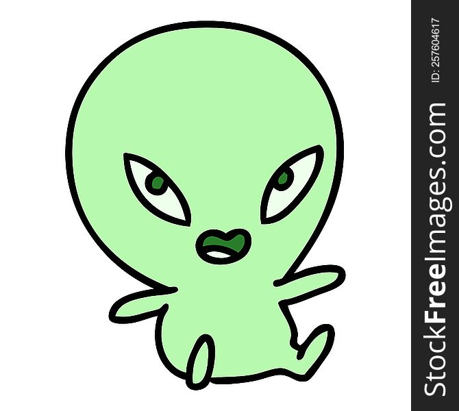 cute cartoon of an alien. cute cartoon of an alien
