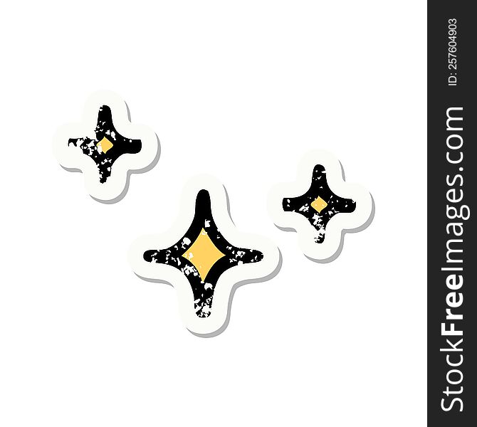 distressed sticker tattoo in traditional style of a stars. distressed sticker tattoo in traditional style of a stars