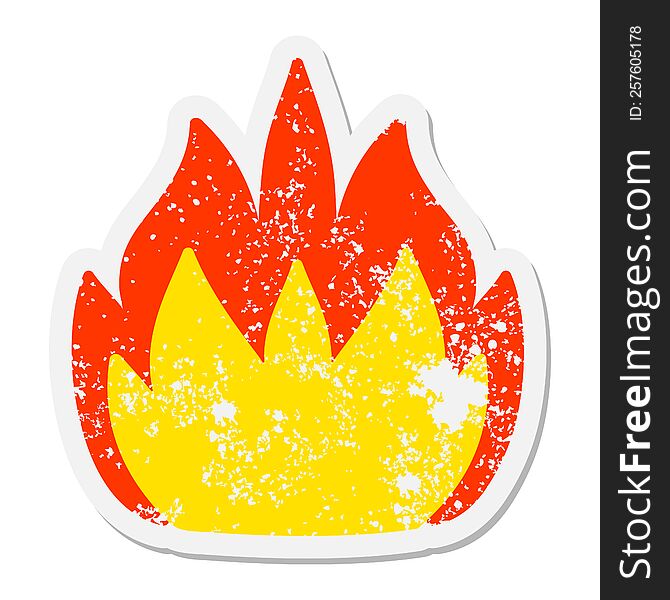 flame grunge sticker