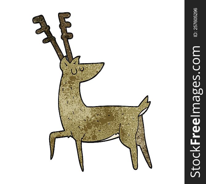 Textured Cartoon Stag