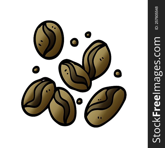 Cartoon Doodle Coffee Beans