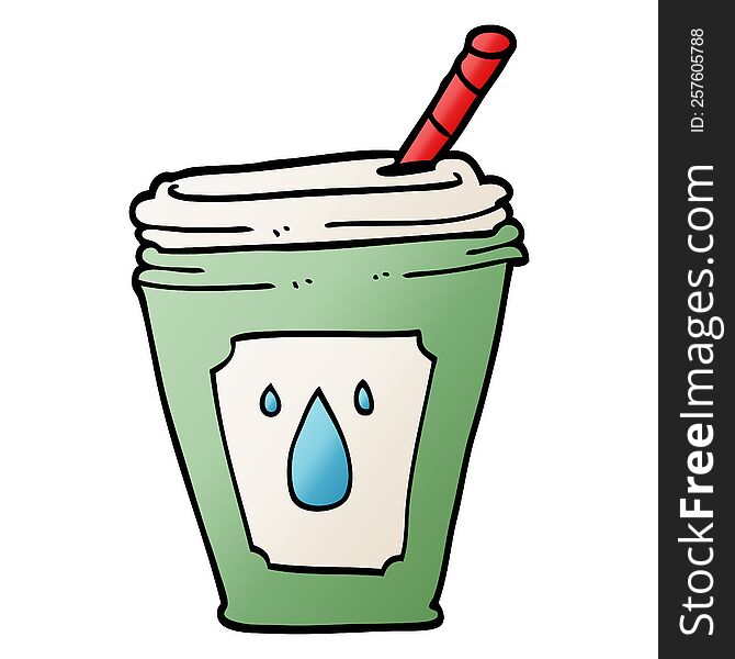 cartoon doodle juice bar drink