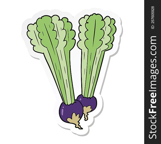 sticker of a cartoon beetroot