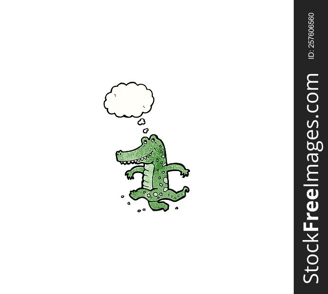 cartoon dancing crocodile