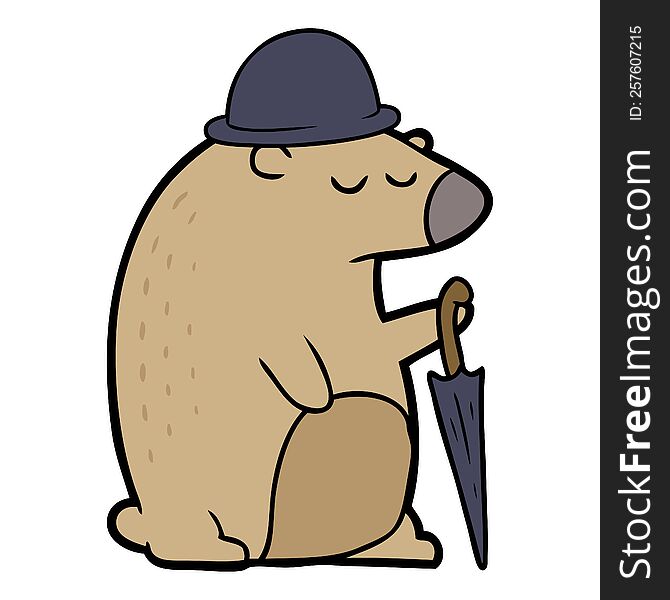 cartoon business bear. cartoon business bear