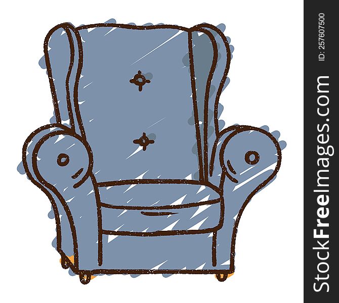 Comfy Armchair Chalk Drawing