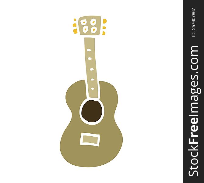 cartoon doodle guitar