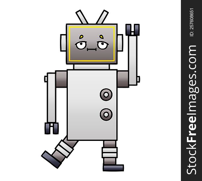 gradient shaded cartoon robot