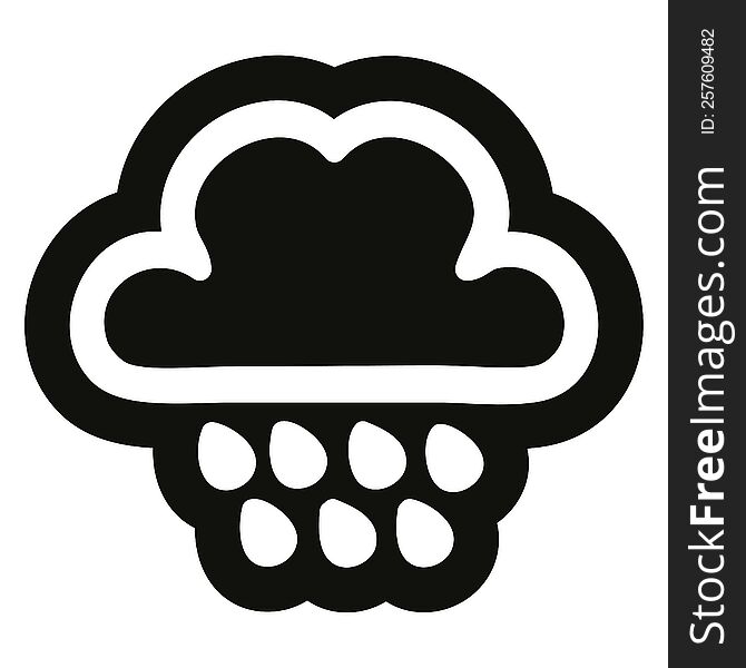 rain cloud icon symbol