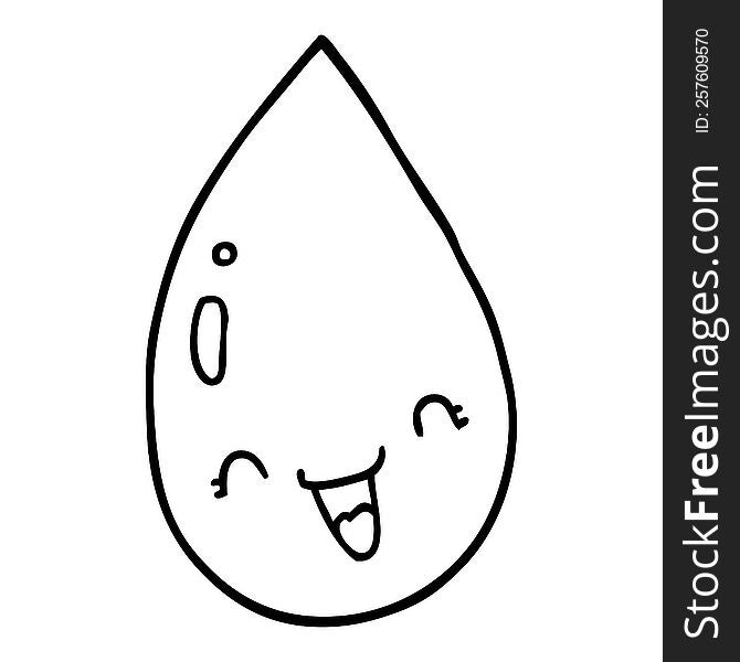 Cartoon Raindrop