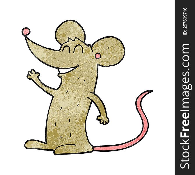 freehand textured cartoon mouse