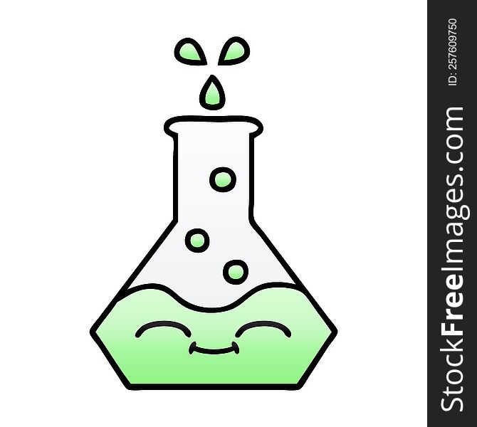 gradient shaded cartoon of a science beaker