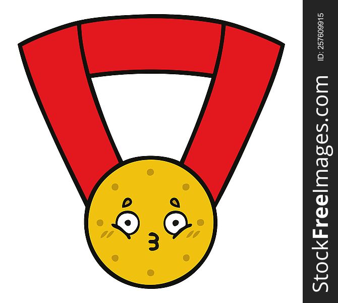 Cute Cartoon Gold Medal