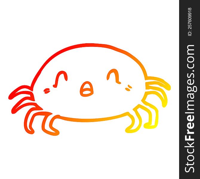 warm gradient line drawing of a halloween spider