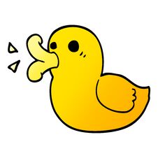 Cartoon Doodle Rubber Duck Royalty Free Stock Image