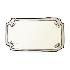 Cartoon Old Frame Banner Royalty Free Stock Images