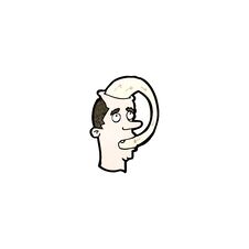 Cartoon Man Eating His Words Royalty Free Stock Photo Cartoon Man Eating His Words Royalty Free Stock Photo