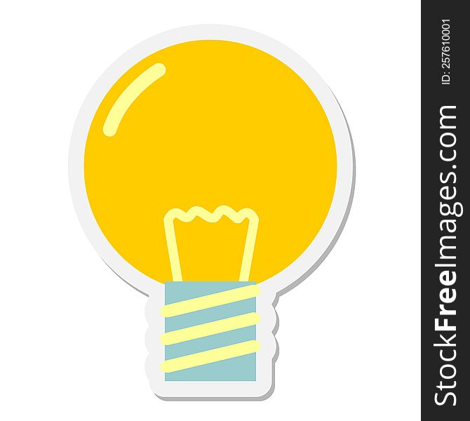 light bulb sticker
