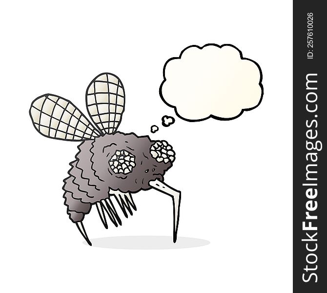 Thought Bubble Cartoon Fly