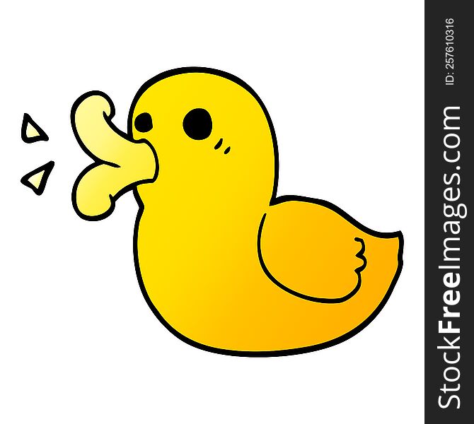 cartoon doodle rubber duck