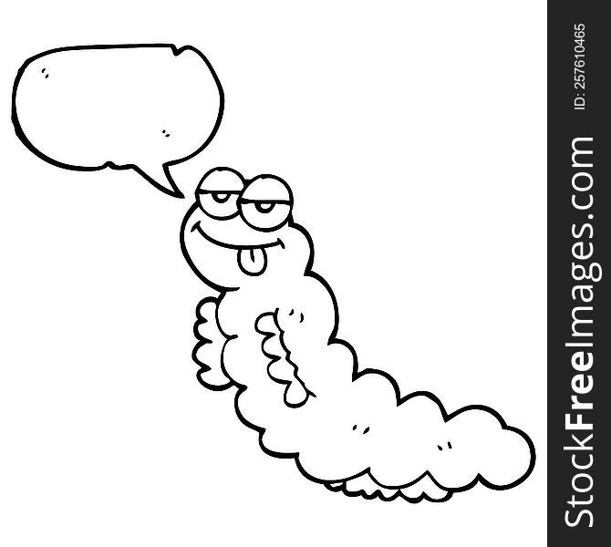 Speech Bubble Cartoon Caterpillar